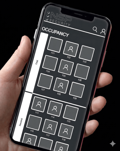 NSP Security All/Off Sensor occupancy web app